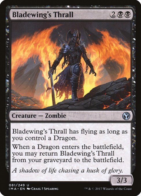Bladewing's Thrall card from IMA #81