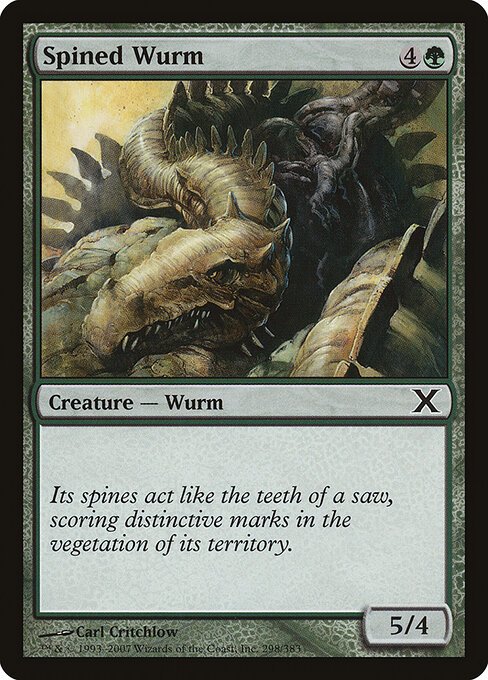 Spined Wurm card from 10E #298