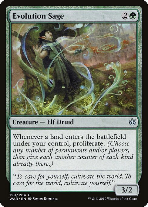 Evolution Sage card from WAR #159