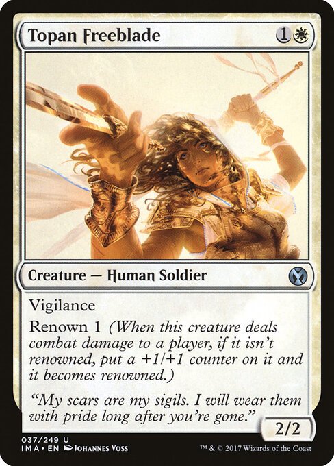 Topan Freeblade card from IMA #37
