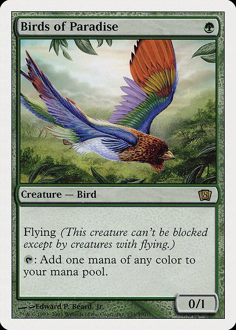 Birds of Paradise card from 8ED #233