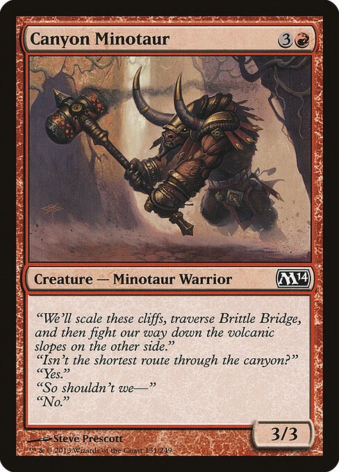 Canyon Minotaur card from M14 #131