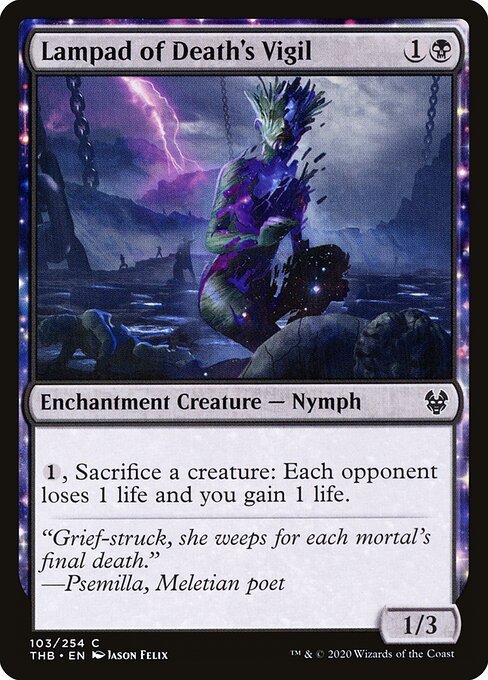 Lampad of Death's Vigil card from THB #103