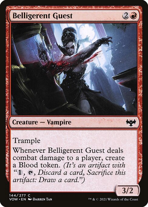 Belligerent Guest card from VOW #144