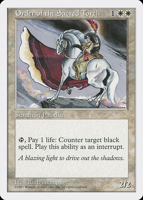 Order of the Sacred Torch card from 5ED #product-2301