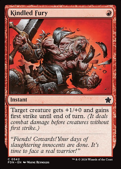 Kindled Fury card from FDN #542