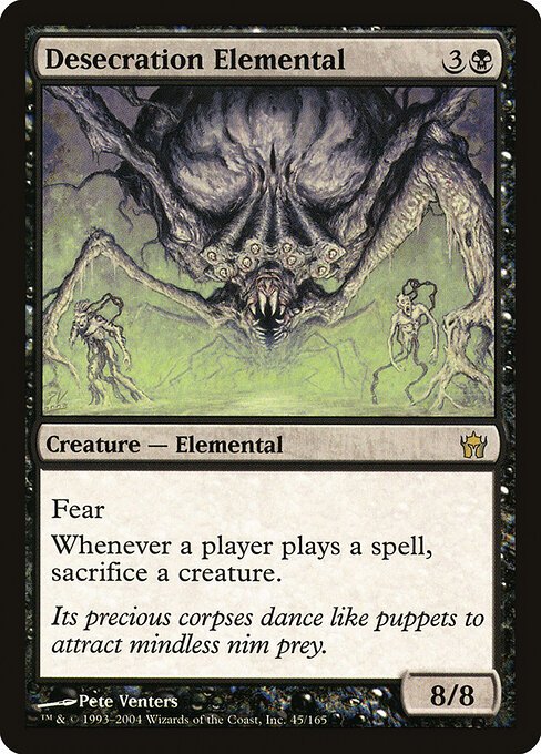 Desecration Elemental card from 5DN #45