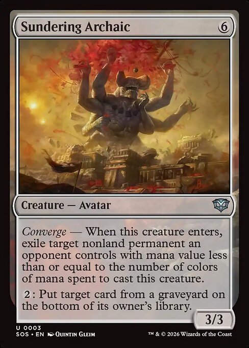 Sundering Archaic card from SOS #3