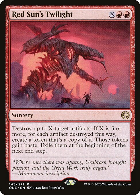 Red Sun's Twilight card from ONE #145