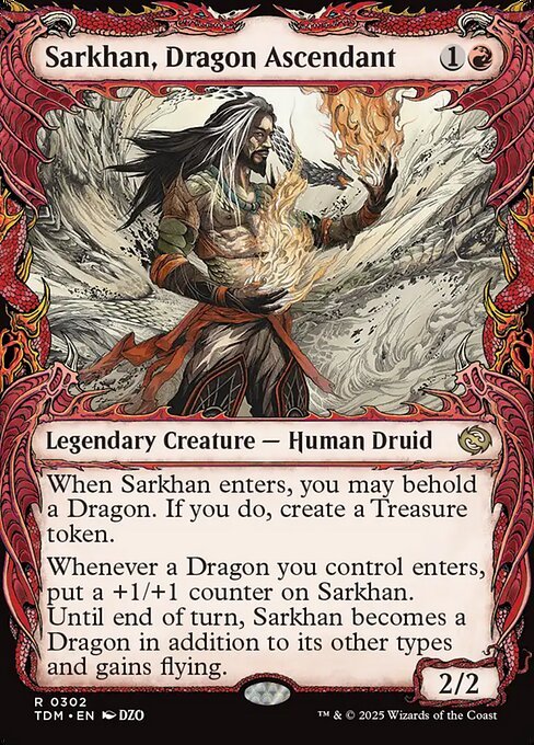 Sarkhan, Dragon Ascendant card from TDM #302