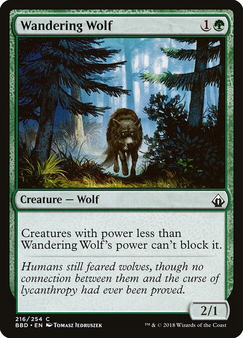 Wandering Wolf card from BBD #216