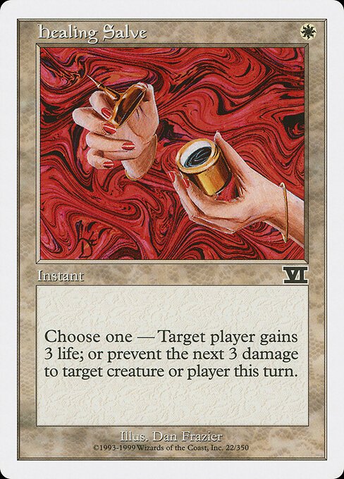 Healing Salve card from 6ED #22