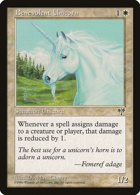 Benevolent Unicorn card from MIR #product-4981