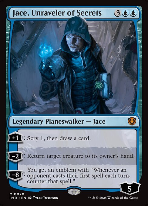 Jace, Unraveler of Secrets card from INR #70
