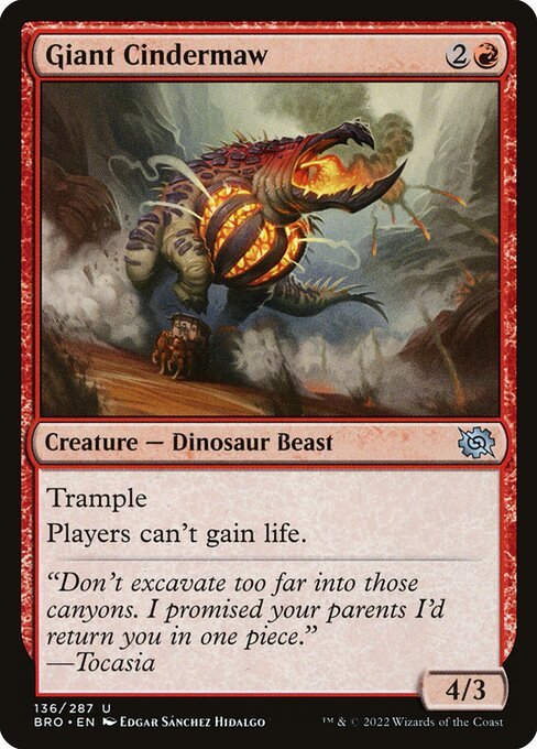 Giant Cindermaw card from BRO #136