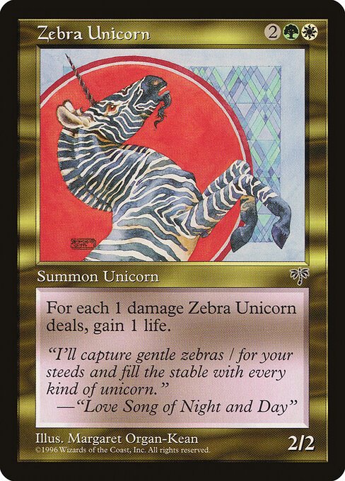 Zebra Unicorn card from MIR #product-5302