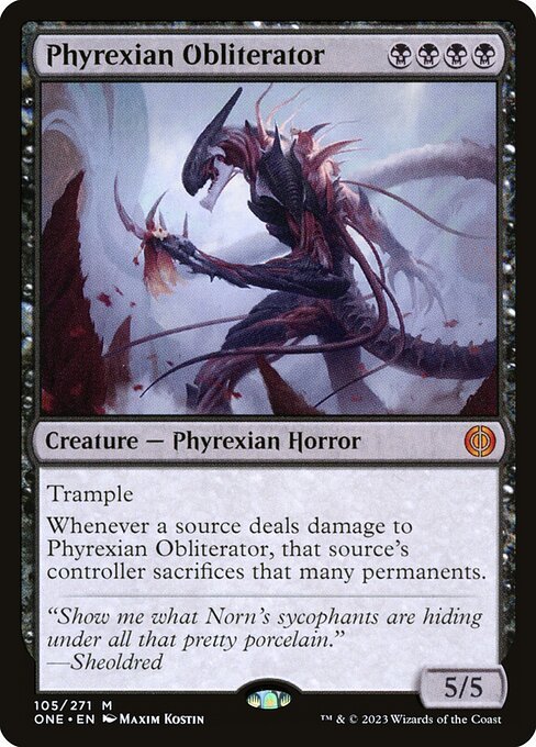 Phyrexian Obliterator card from ONE #105
