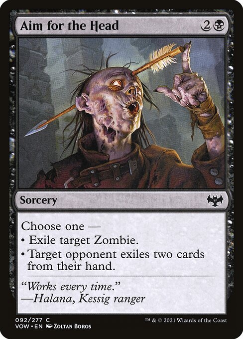 Aim for the Head card from VOW #92