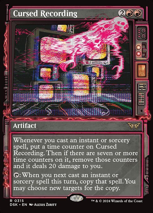 Cursed Recording card from DSK #315