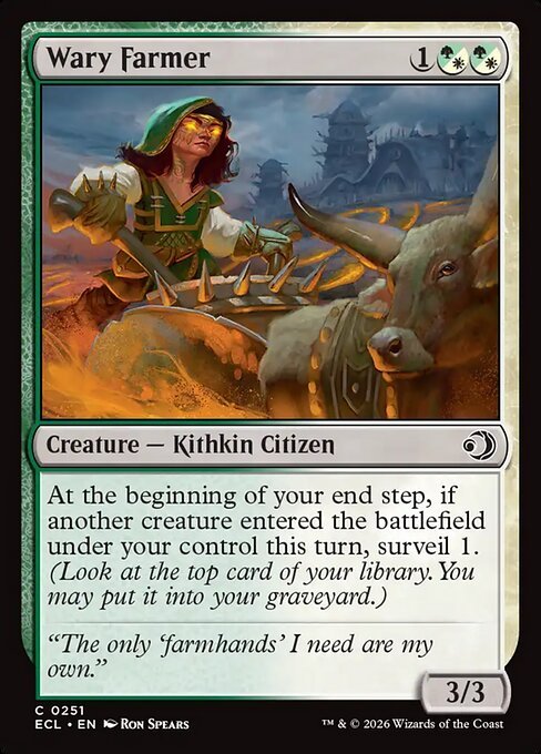 Wary Farmer card from ECL #251
