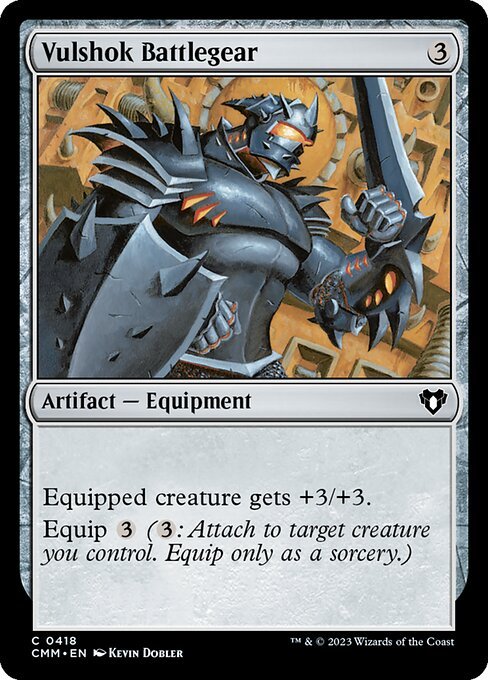 Vulshok Battlegear card from CMM #418