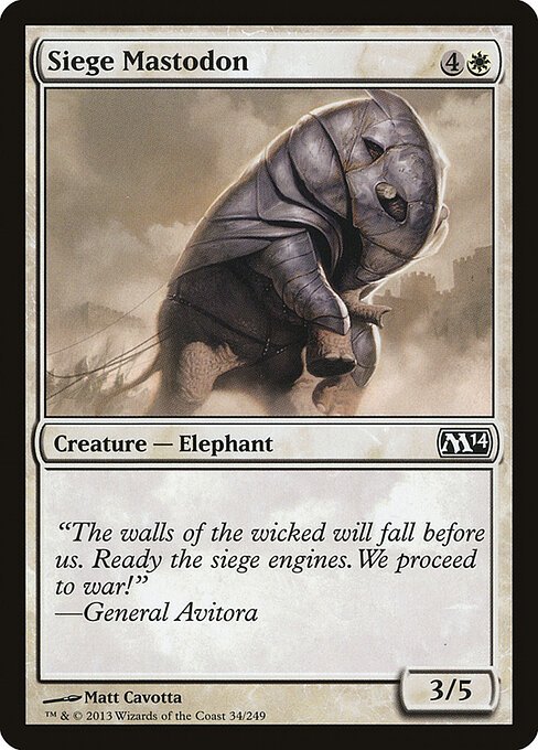 Siege Mastodon card from M14 #34
