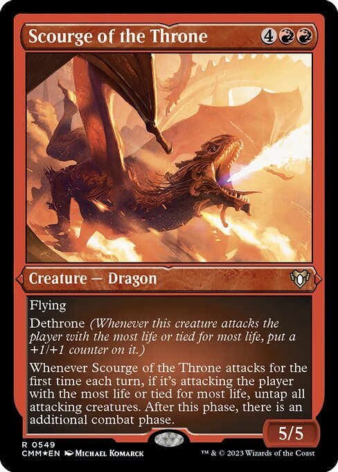 Scourge of the Throne card from CMM #549