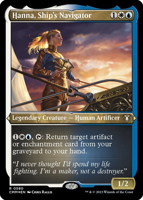 Hanna, Ship's Navigator card from CMM #580