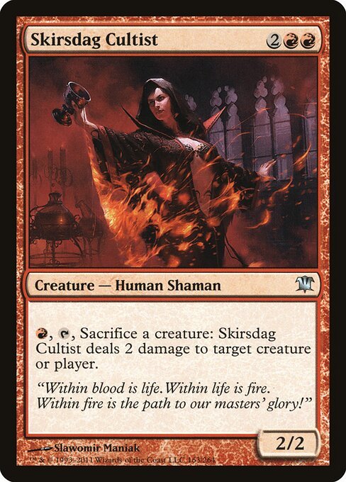 Skirsdag Cultist card from ISD #163