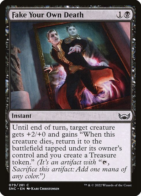 Fake Your Own Death card from SNC #79