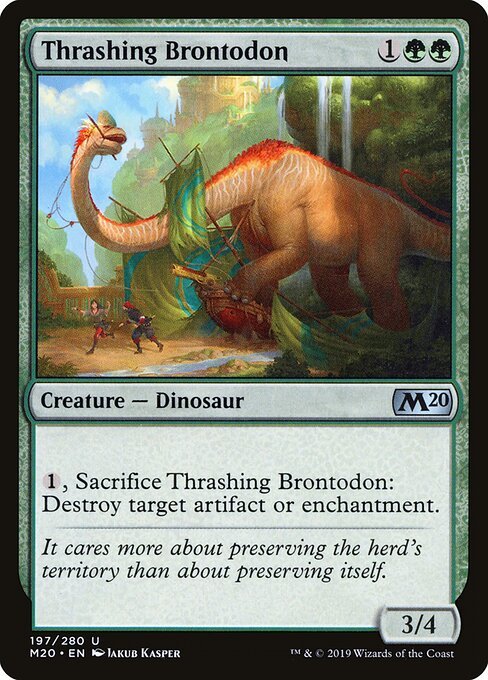 Thrashing Brontodon card from M20 #197