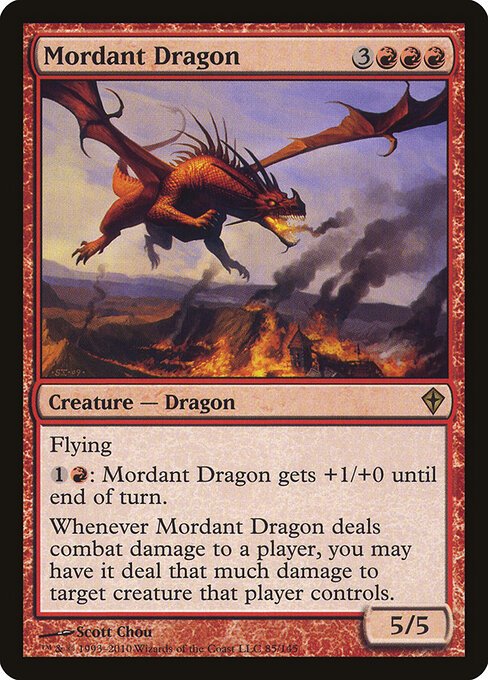 Mordant Dragon card from WWK #85