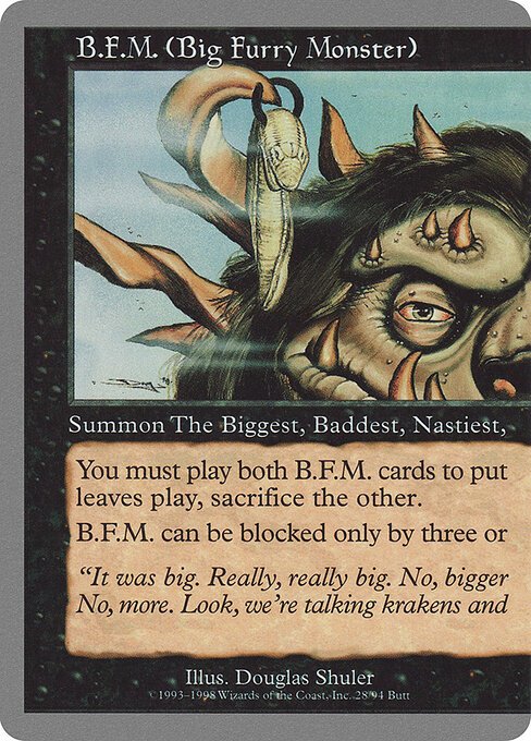B.F.M. card from UGL #28