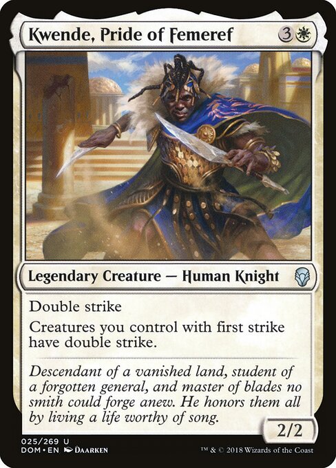 Kwende, Pride of Femeref card from DOM #25