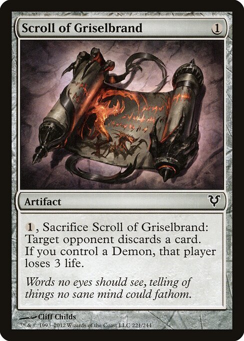 Scroll of Griselbrand card from AVR #221