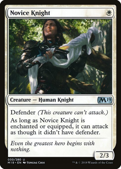 Novice Knight card from M19 #30