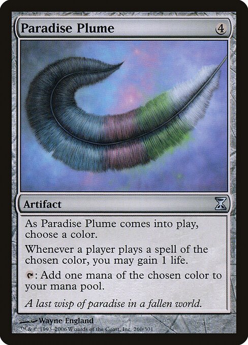 Paradise Plume card from TSP #260