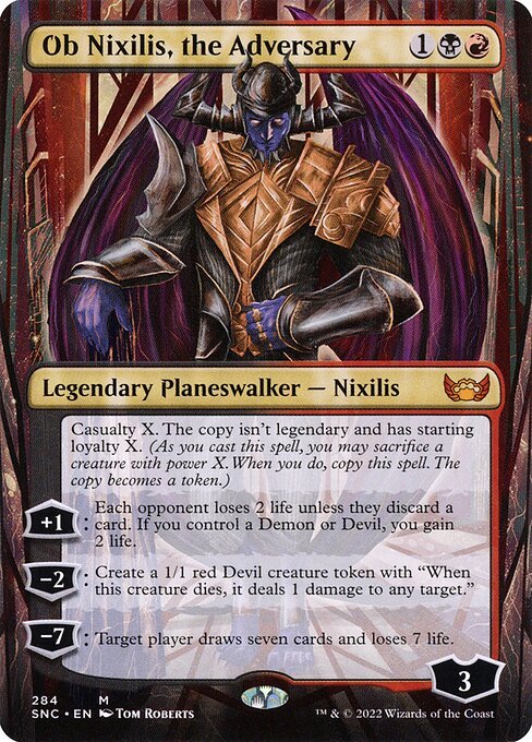 Ob Nixilis, the Adversary card from SNC #284