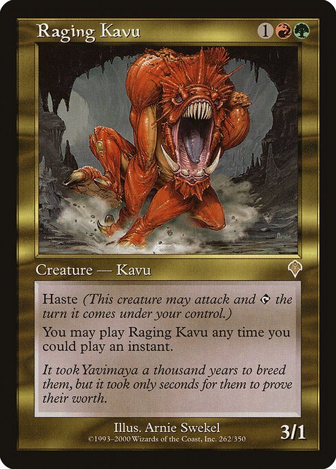 Raging Kavu card from INV #262