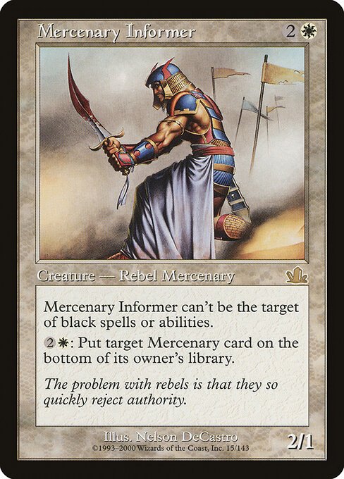 Mercenary Informer card from PCY #15