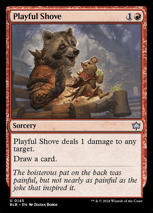 Playful Shove card from BLB #145