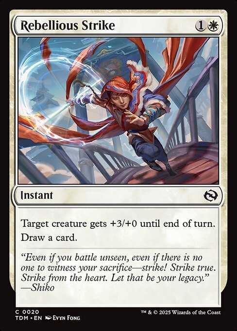Rebellious Strike card from TDM #20