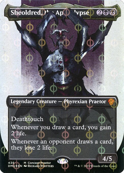 Sheoldred, the Apocalypse card from ONE #436