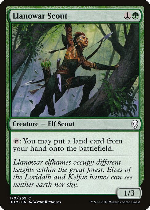 Llanowar Scout card from DOM #170