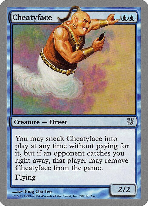 Cheatyface card from UNH #30