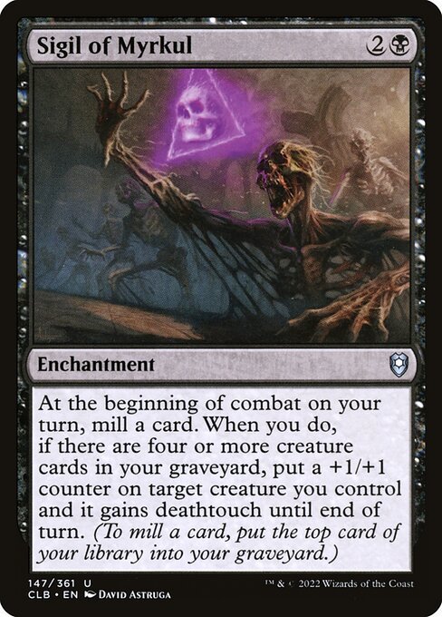 Sigil of Myrkul card from CLB #147