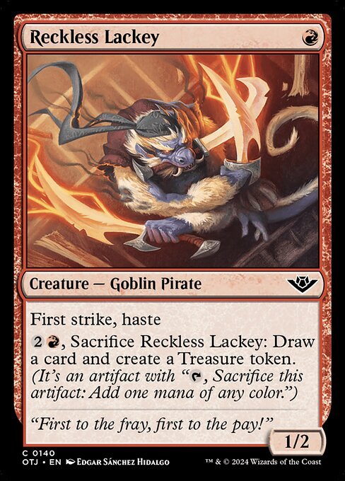 Reckless Lackey card from OTJ #140