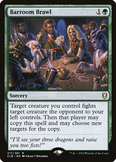 Barroom Brawl card from CLB #217