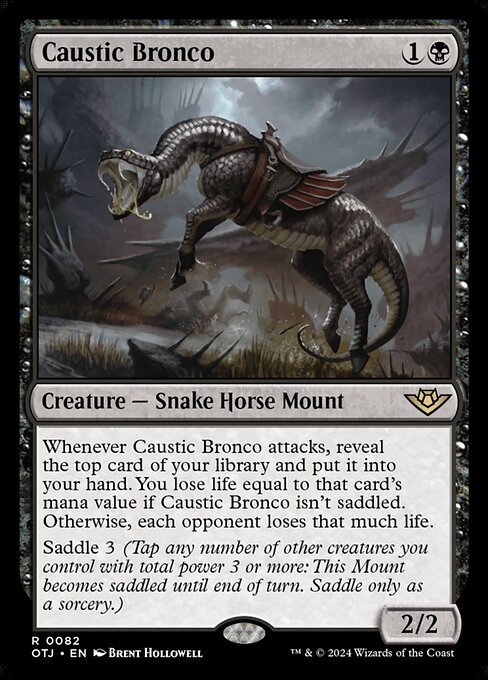 Caustic Bronco card from OTJ #82