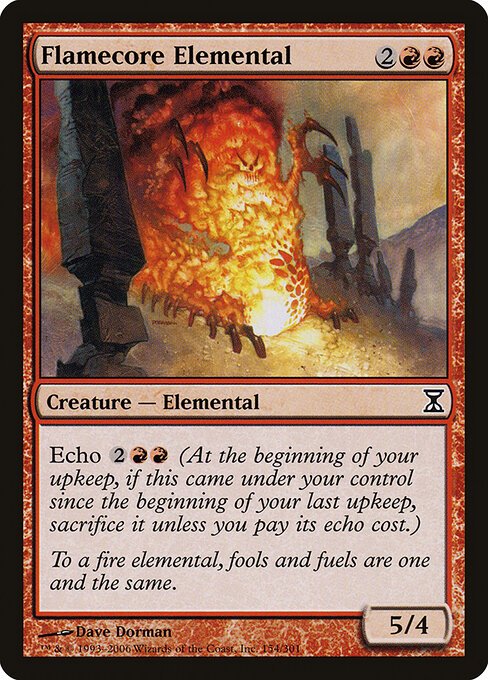 Flamecore Elemental card from TSP #154